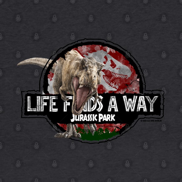 "Life Finds a Way" - Dr Ian Malcolm Jurassic Quote - T-Rex by Jurassic Merch